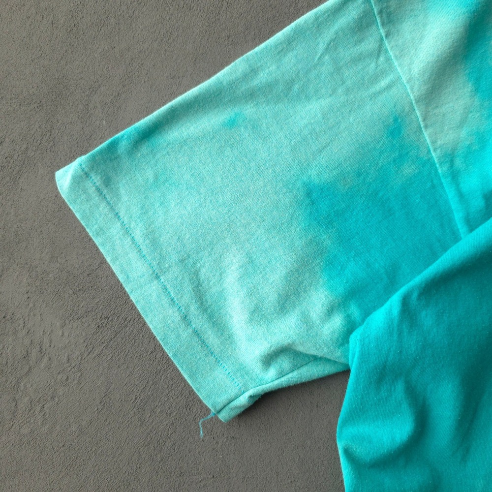 Vintage 1990s T-shirt XL Teal Annapolis Maryland Bleach Wash Hanes - Picture 6 of 9